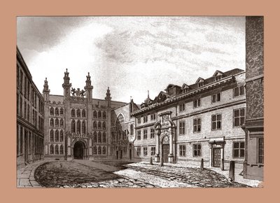 市政厅教堂和布莱克韦尔大厅的西视图，1886年 作者 不明