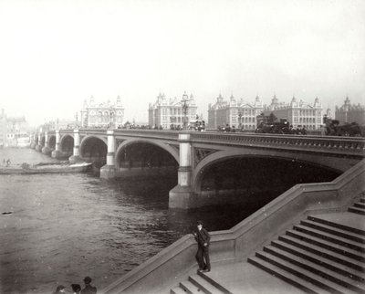 威斯敏斯特桥和圣托马斯医院，伦敦，1887年 作者 不明
