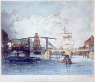 约克郡惠特比海港，在埃斯克河口，c1833年 作者 不明