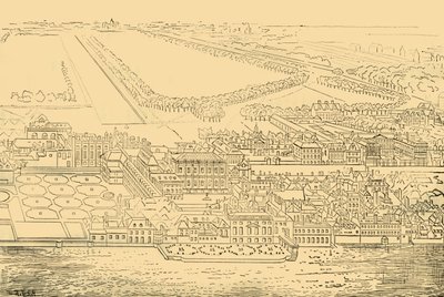 白厅，来自河，1881年。 作者 不明