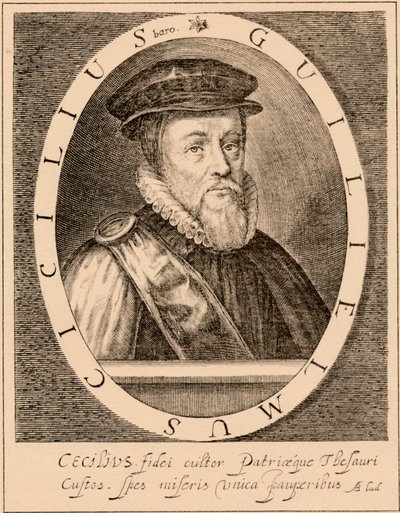 威廉·塞西尔（William Cecil），第一任伯爵夫人（Barst Burghley），1520-1598年，英国政治家，1889年 作者 不明