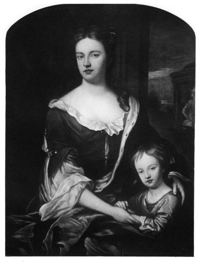 格洛斯特公爵威廉（William）和他的母亲安妮女王（Queen Anne），1907年 作者 不明