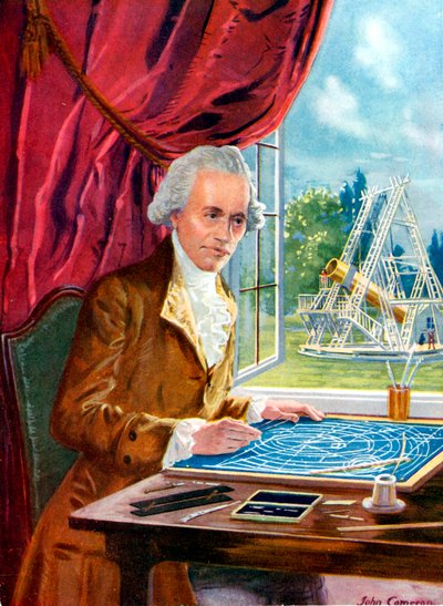 威廉-赫歇尔 1738-1822 德国出生的英国天文学家 作者 不明