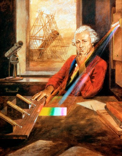 威廉·赫歇尔1738-1822年出生于德国的英国天文学家 作者 不明