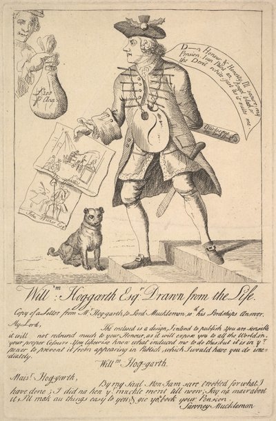 威廉·霍格·加思（William Hog-garth Esq）从生活中汲取灵感，1763年。 作者 不明