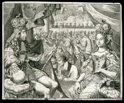 大不列颠及爱尔兰国王和王后威廉三世和玛丽二世，约1689年 作者 不明