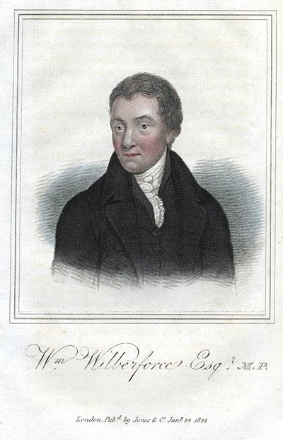 英国反奴隶运动家威廉·威尔伯福斯（William Wilberforce），1821年 作者 不明
