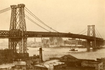 纽约威廉斯堡吊桥，约建于1930年。 作者 不明