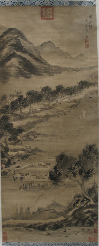 风与水：米芾风格的景观。 作者 不明