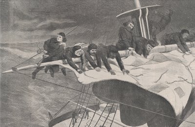 海上的冬天--在海岸边航行 哈珀周刊，第八卷，1869年1月16日。 作者 不明