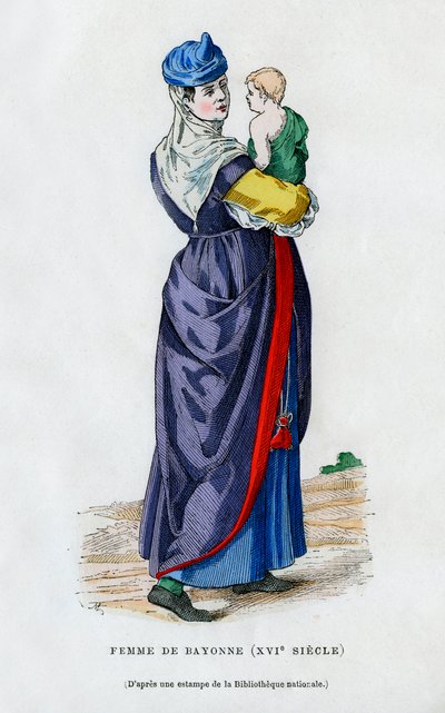 巴约讷的女人，法国，十六世纪1882-1884年 作者 不明