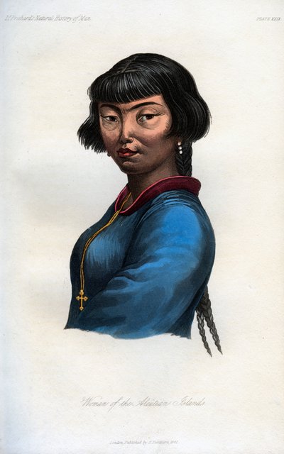 阿留申群岛女子，1848年 作者 不明