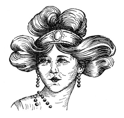 女人的发型，1910年 作者 不明