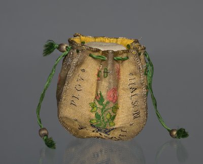 机织钱包，1700年代。 作者 不明