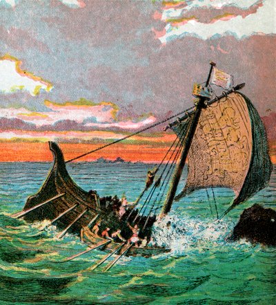 白船残骸，1120，c1850 作者 不明