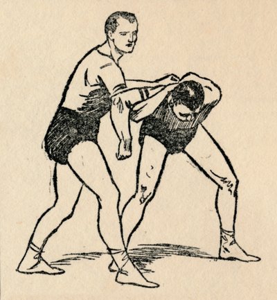 摔角，1912年 作者 不明