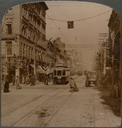 央街（Yonge St.），从国王街（King St.）向北看，国王街是加拿大多伦多繁忙的市中心，1904年 作者 不明