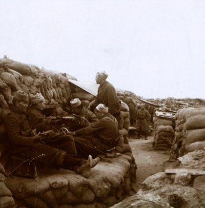 比利时弗兰德省Nieuwpoort伊瑟河附近的Zouaves，c1914-c1918 作者 不明