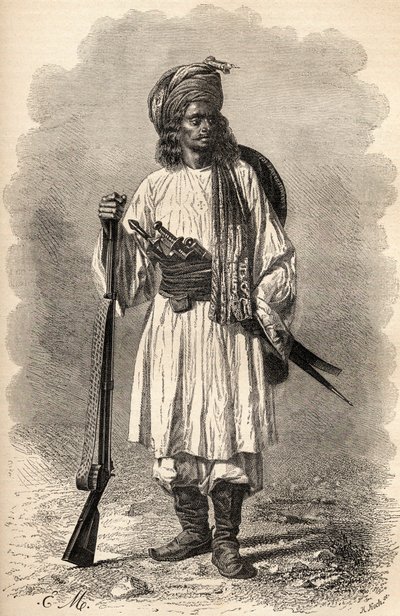 一名阿富汗士兵，来自“手中的世界”的插图，由H. Koch雕刻，于1878年出版 作者 未知未知