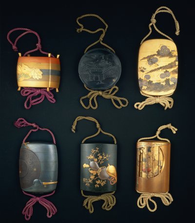 Inro Cases，19世纪（镀金和亮漆） 作者 未知未知