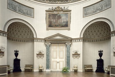 英国德比郡The Saloon的Kedleston Hall，由Robert Adam（1728-92）设计，于1763年完工 作者 未知未知