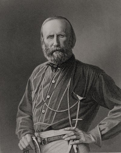 Giuseppe Garibaldi（1807-82）的肖像由William Holl（1807-71）从照片，酒吧刻。作者：William Mackenzie 作者 未知未知