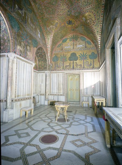 Sala di Ruggero由阿拉伯和拜占庭式的工匠，Palazzo dei Normanni，巴勒莫，意大利 作者 未知未知