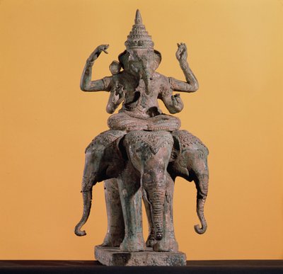印度教神Ganesh（彩绘石头）的雕像 作者 Unbekannt Unbekannt
