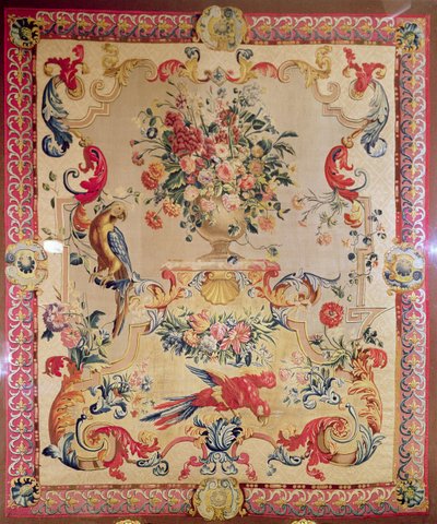 早期的洛可可风格的挂毯，带有吊带和老鼠叶，由约书亚莫里斯，1720年代 作者 未知未知