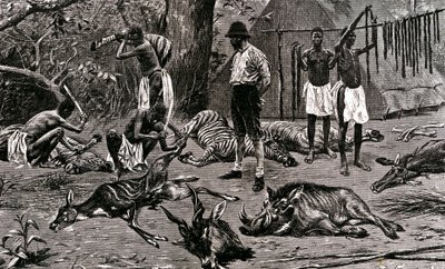 狩猎的好日子1900 年（雕刻） 作者 未知艺术家