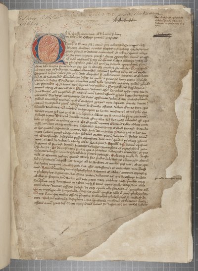 A transcript, in three hands, of the philosophical works of Marcus Tullius Cicero seemingly taken from the editio romana of 1471, with marginalia in the hand of Archibald Whitelaw and others, c.1480 (ink on parchment) 作者 不明