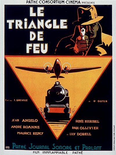 EdmondGreville与Jean Angelo合作的电影Le triangle de feu的海报 1932年 作者 不明