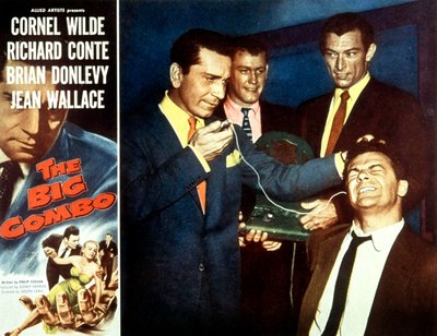 电影 "The big Combo "的海报，由Josephlewis导演，Cornel Wilde、Richard Conte、Brian Donlevy和Jean Wallace参加，1955年。 作者 不明