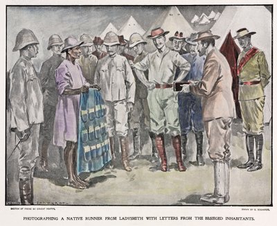 1900 年布尔战争期间，非洲人给英国士兵寄信 作者 不明