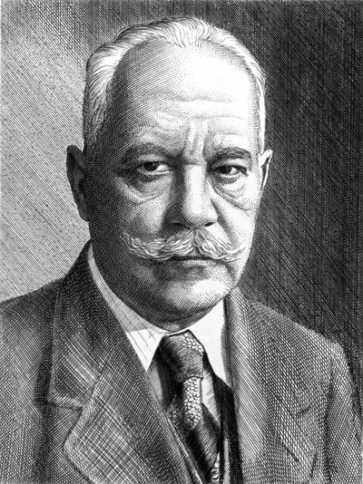 阿诺德-萨默菲尔德，德国物理学家，约1910-1920年 作者 不明