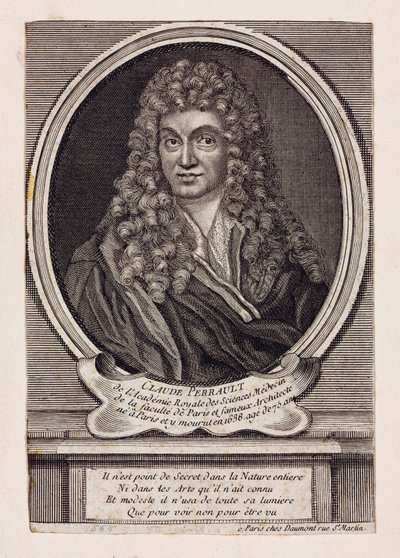 Claude Perrault，法国建筑师、科学家和医生，1660 年代 作者 不明