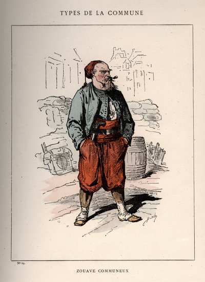 巴黎公社：ZOUAVE COMMUNIEUX (14) 在《Les Communeux》中的服装 作者 不明