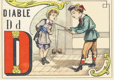 D：diable-游戏字母，约1890年（插图） 作者 不明