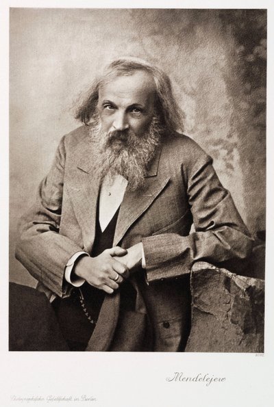 Dmitry Ivanovich Mendeleyev，俄罗斯化学家，约1905年 作者 不明