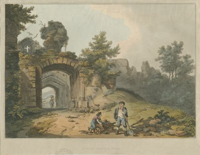 达德利城堡（Dudley Castle）-城堡：彩色浅绿色雕刻，nd [？19th cent] 作者 不明