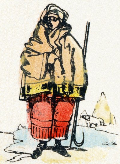 E - Esquimaux - Alphabet - 儿童娱乐 - Image Epinal，流行系列 c.1890（插图） 作者 不明