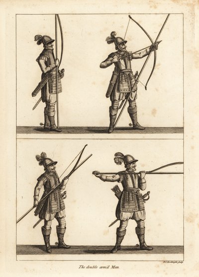 Exercise of the double-armed man with bow and pike 作者 不明