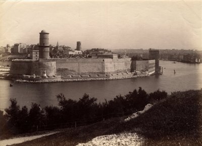 位于罗讷河口省马赛湾的伊夫城堡（原监狱建于1527年至1529年）的外景（13），20世纪初的仙人掌。 作者 未知艺术家