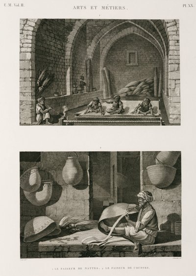 制造，其他垫子制造商和篮子编织工，埃及，约 1798 年 作者 不明