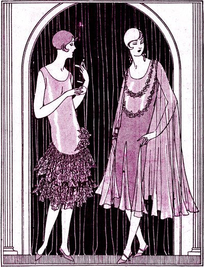 时尚：1925 年 5 月的晚礼服 作者 未知艺术家