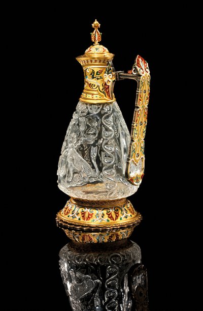 埃及法蒂玛（Fatimid）壶，975-1025，塞夫尔让·瓦伦丁·莫雷尔（Jean-Valentin Morel）装裱，1854 作者 不明