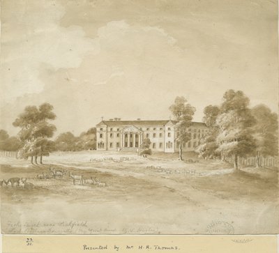Fisherwick Hall：棕褐色水墨画，nd [？19th cent] 作者 不明