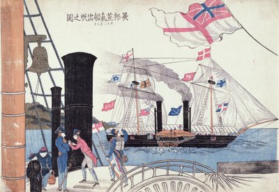 外国轮船、长崎、日本 作者 未知艺术家