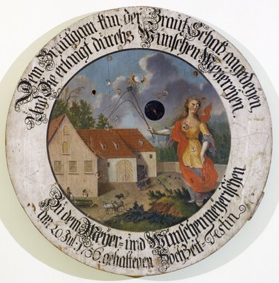Franconian Museum Feuchtwangen Middle Franconian Bavaria Germany marksman target collection wedding target from 1756 with goddess Fortune 作者 不明