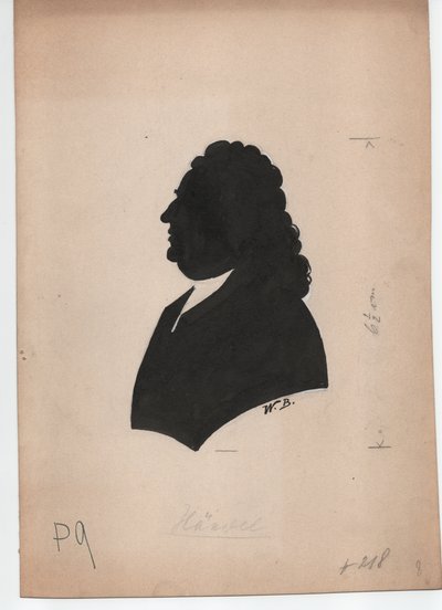 乔治-弗里德里克-亨德尔（1785-1759）（约 1850 年，剪影） 作者 未知艺术家